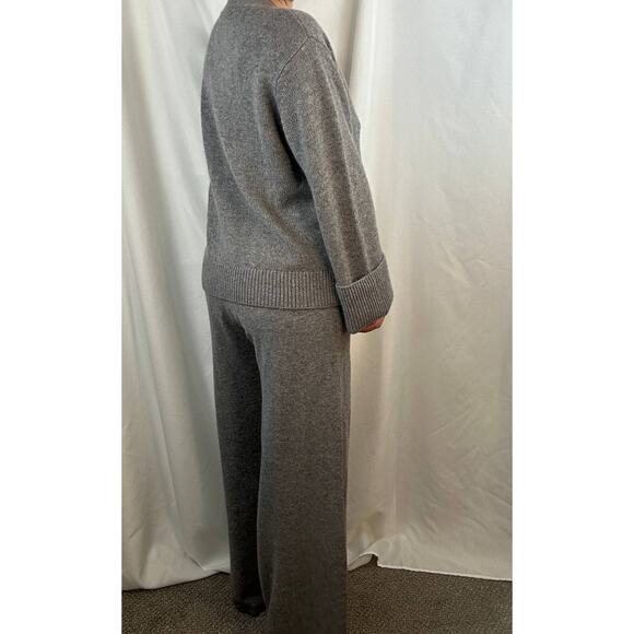 Lisa Yang Danni Cardigan & Sofi Pant Set Grey 100% Cashmere Sz 2 / M $1210 - Picture 6 of 16